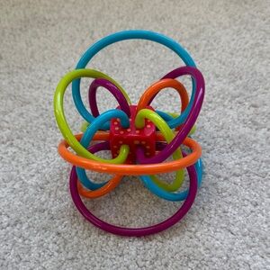 Multicolor Infant Sensory Teething Ball - Bright Blue, Orange, Green, Purple